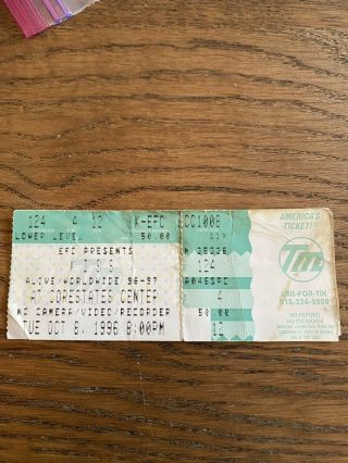 Kiss Concert Ticket Stub 1996 Alive/ Worldwide Tour 10/08/1996 Philadelphia