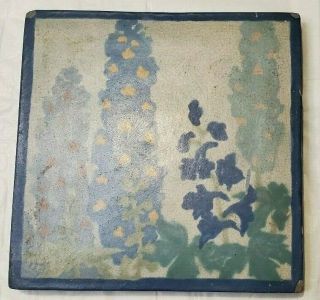 Marblehead Pottery Tile,  Vintage,  Fox Glove flowers,  009 - 023 2