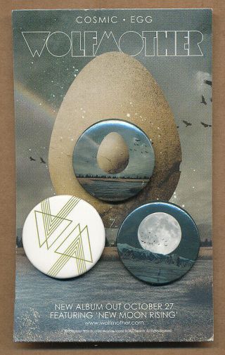 Wolfmother Cosmic Egg Rare Promo Button Set 2009
