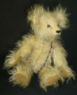 Cute Small Real Mohair Artisan Ooak Teddy Bear,  Mohair Jointed Bear