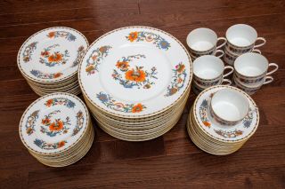 A Raynaud Ceralene Limoges Vieux Chine White 56 Piece 12 Place Settings Dinner