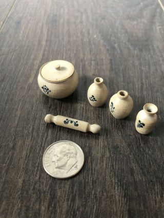 Dollhouse Miniatures Butt Hinge Pottery Set - Phyllis Howard
