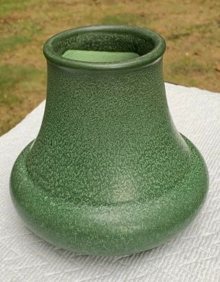 Hampshire Pottery Vase Fabulous Green Glaze Signed And Perfect