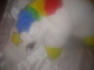 2011 Pillow Pet Rainbow Brite Starlite Pony Horse Colorful Plush Stuffed Animal