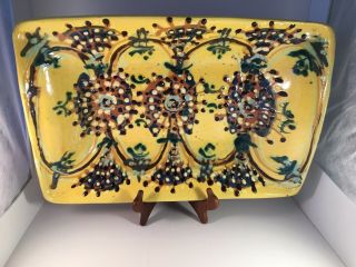 Rare Vintage Bjorn Wiinblad Pottery Tray Signed Dated 1959 Early Work 17 "