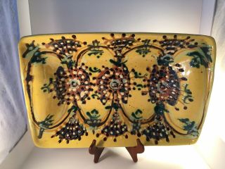 RARE Vintage Bjorn Wiinblad Pottery Tray Signed Dated 1959 Early Work 17 
