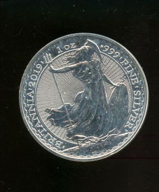 2019 Silver 2 Pounds Britannia Of Great Britain Gem Bu 1 Oz Asw Mp915
