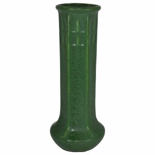 Weller Pottery Matte Green Arts And Crafts Six Sided Architectural Vase