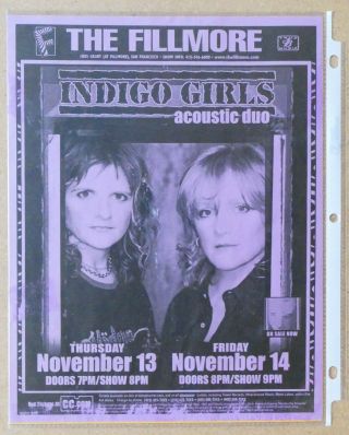 Indigo Girls Paper Poster 2003