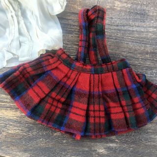 1950’s Terri Lee Doll Blouse And Tagged Plaid Jumper For 16” Doll