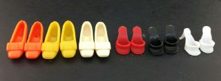Vintage Barbie Shoes Made In Japan With Heels From Hong Kong 6 Pairs