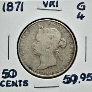 1871 Canada 50 Cents G - 4