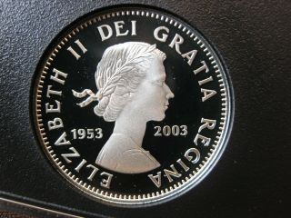 2003 50th Anniversary Coronation Of Queen Elizabeth Ii Canadian Silver Dollar