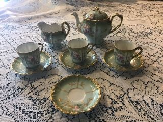 Coiffe Et Cie Limoges Tea Set 1891 - 1914