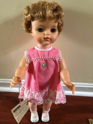 Vintage Eegee Walking Doll with her TAG & CLOTHES 3