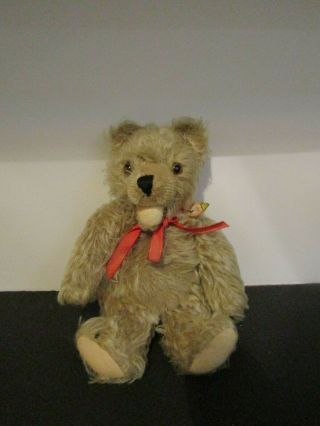 Antique Vtg Mohair Teddy Bear Jointed Open Mouth 10 "