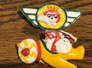 Vintage Dayton Hudson 1987 Santa Bear Pins