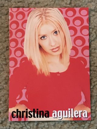 Christina Aguilera Rare 2000 Postcard From The Uk / Genie In A Bottle Era
