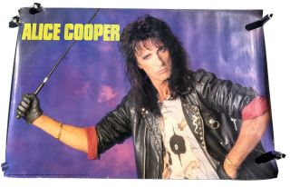 Vintage 1989 Alice Cooper Poster “trash” Concert Tour Kane Roberts Winger Ratt