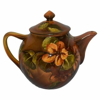 Rookwood Pottery 1893 Standard Glaze Floral Tea Pot 615 (perkins)
