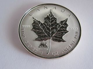 2004 Canada Maple Leaf Monkey Privy $5 Silver Coin,