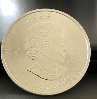 2015 Canada 1.  25 Oz.  9999 Fine Silver Bison Bu Canadian $8 Coin