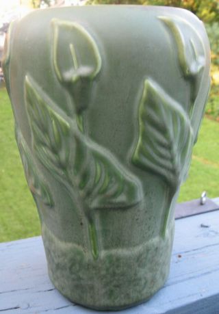 Hampshire Pottery Matt Green Calla Lily Vase