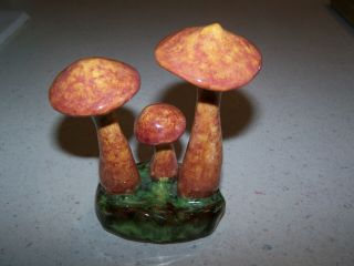Vintage Lorenzen Lantz Nova Scotia Pottery Mushroom Figurine - Boletus Pictus