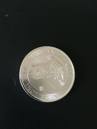 2016 Canadian Snow Falcon 1.  5 Oz.  9999 Silver Bu Round Limited Bullion Coin