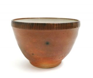Rare Michael Simon Art Pottery Stoneware Salt Glazed Ceramic Serving Bowl