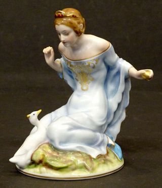 Vintage ROSENTHAL Porcelain PRINCESS & GOLDEN GOOSE EGG Figurine by LIEBERMANN 2