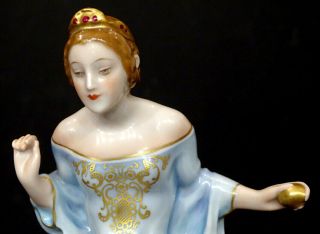 Vintage ROSENTHAL Porcelain PRINCESS & GOLDEN GOOSE EGG Figurine by LIEBERMANN 3