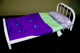 Dayton Hudson Green And Purple Twin Bed For American Girl Or 18 " Doll