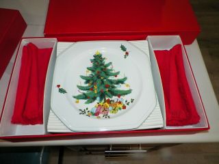 Vtg Mikasa Continental Christmas Service For 8 In Boxes Dinnerware,