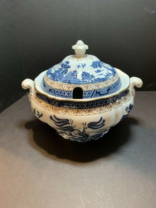 Real Old Willow Blue Booths Tureen