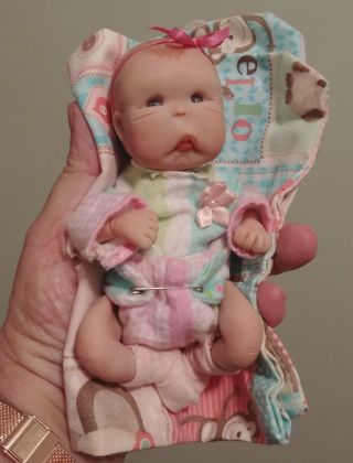 Ooak Polymer Clay Baby Doll.  Jenna