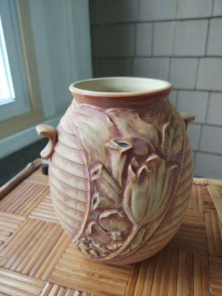 Roseville Pottery.  Experimental Vase.  No.  2 - 1.  Great Molding.  No Flaws.  8 " C 1930