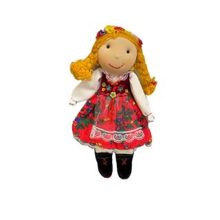 Handmade Polish Folk Art Cultural Traditional Dress Cloth Doll Made In Poland