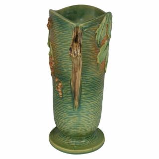 Roseville Pottery Bushberry Green Vase 38 - 12 2
