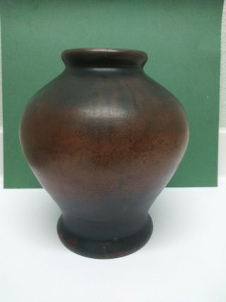 Clewell Copper Clad Pottery Jard Vase Arts & Crafts Verdigris Patina 461 - 39