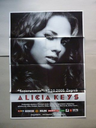 Alicia Keys / 10.  10.  2008 / Zagreb / Croatian Concert Poster