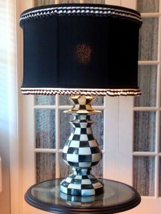 Mackenzie Childs Courtly Check Large Table Lamp