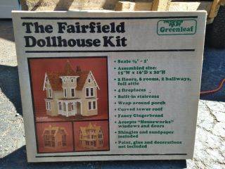 Greenleaf The Fairfield Wooden Dollhouse Assembly Kit 8015 1983