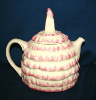 Vintage Sadler Ye Daintee Ladyee Pink Crinoline Chintz Teapot 2