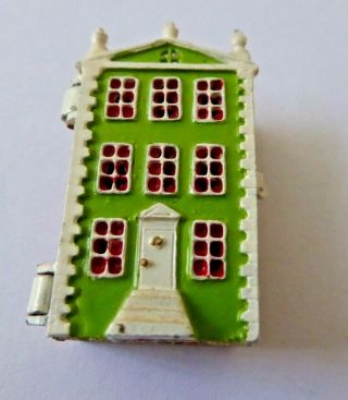 Vintage Hand Painted Metal Miniature Doll House Georgian House - W.  Min Uk