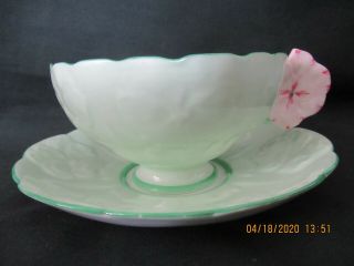 Vintage Paragon Cabinet Tea Cup Saucer Flower Petunia Handle