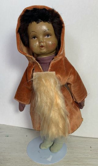 Native American Composition Doll 14 " Tall