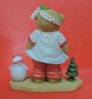 SIGNED CHERISHED TEDDIES OPAL GIRL WITH SNOW WOMAN FIGURINE 4023742 3