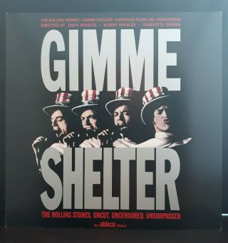 Rolling Stones Gimme Shelter Promotional Flat Double Sided 12 " × 12 " Mick Jagger