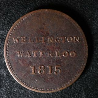 We - 14 Wellington Waterloo 1815 Token Canada Ship Wel - 60 Breton 1003